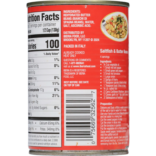 Caribbean Rhythms Butter Beans (Non-GMO) - 14.1 oz