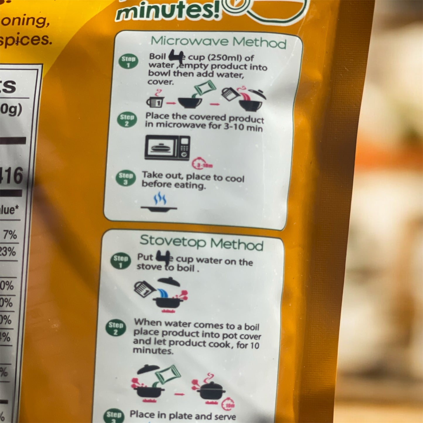 TAZ'S FOOD INSTANT SPLIT PEA COOK-UP RICE 4.5 OZ